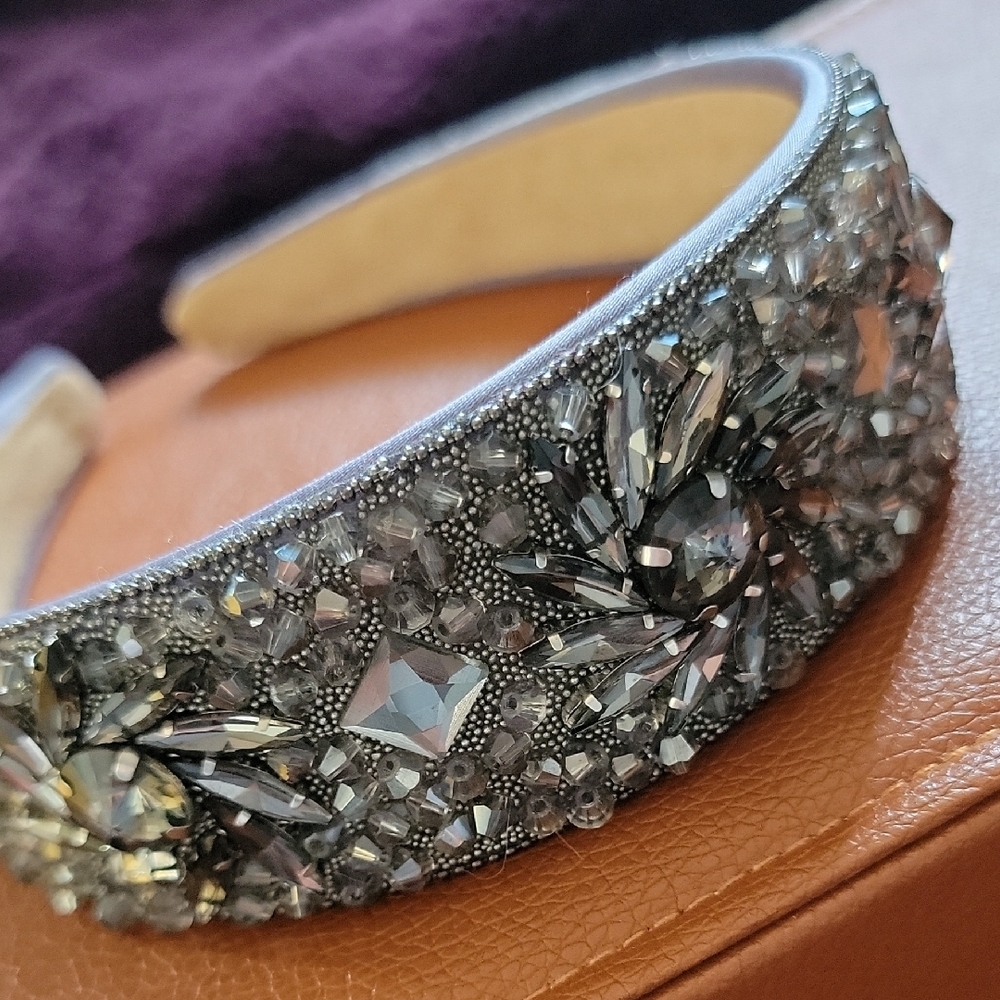 Embellished Headband with Crystal Accents